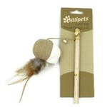 Billipets Billipets 逗貓棒 天然木製貓棒 貓波 40cm   正面圖