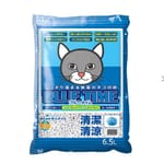 日本SANMATE 日本SANMATE Blue Time 抗菌易溶 紙貓砂 6.5L 5L  正面圖