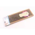 【 植物貓砂 Exchange item】HelloDOG 玩具嚴選 瓦楞紙貓抓板 長方形老鼠或魚造型 小號 (37x12x2cm)