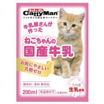 日本CattyMan 日本CattyMan 幼貓用 日本國產牛乳牛奶 200ml 200ml 貓用 正面圖