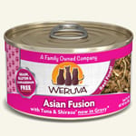 WeRuVa WeRuVa 貓罐頭 主食罐 野生吞拿魚及日式白飯魚 156g 156g  正面圖