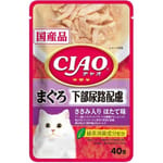CIAO CIAO 貓濕糧 日本防尿石軟包系列 金槍魚・扇貝味 40g 40g  正面圖
