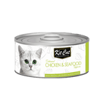 Kit Kit Cat 無穀物貓罐頭 雞+海鮮 80g 80g  正面圖