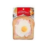 日本Wan 日本Wan Wan Breakfast 狗狗玩具 煙肉太陽蛋厚多士 一個入   正面圖