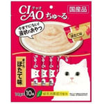 CIAO CIAO 肉泥 貓零食 金槍魚及扇貝味 14g 10本入 14g  正面圖