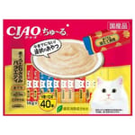 CIAO CIAO 肉泥 貓零食 雞肉金槍魚味 14g 40本入 14g  正面圖