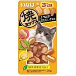 CIAO CIAO 貓零食 日本夾心潔齒餅 雞肉及扇貝及魷魚味 25g 25g  正面圖