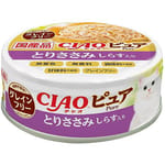 CIAO CIAO 貓罐頭 Pure系列 雞肉+白飯魚 70g 70g  正面圖