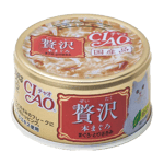 CIAO CIAO 貓罐頭 豪華貓罐頭 金槍魚+雞肉 80g 80g  正面圖
