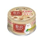 CIAO CIAO 貓罐頭 豪華貓罐頭 黑毛和牛+金槍魚+雞肉 80g 80g  正面圖