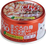 CIAO CIAO 貓罐頭 白身金槍魚+金槍魚節 85g 85g  正面圖