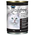 Fussy Fussy Cat 無穀物尿道罐 火雞雞肉蔓越莓 400g 400g  正面圖