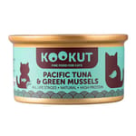 KOOKUT KOOKUT 貓罐頭 太平洋吞拿魚綠唇青口仔 70g 70g  正面圖