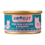 KOOKUT KOOKUT 貓罐頭 天然放養雞鮮蝦 70g 70g  正面圖