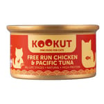KOOKUT KOOKUT 貓罐頭 天然放養雞太平洋吞拿魚 70g 70g  正面圖