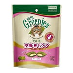 日本Greenies貓齒靈 日本Greenies貓齒靈 貓零食 夾心脆餅 健康維持系列 皮膚毛髮護理配方 三文魚 90g 90g  正面圖