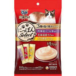 Unicharm Unicharm 貓零食 日本三星銀匙肉泥餐包 鰹魚+三文魚+鰤魚 108g 108g  正面圖