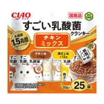 CIAO CIAO 貓糧 日本1.5兆億個乳酸菌系列 雞肉混合味 22g 25袋入 22g  正面圖