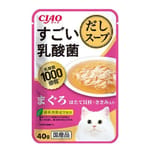 CIAO CIAO 貓濕糧 日本乳酸菌軟包 1000億個乳酸菌 金槍魚+扇貝+雞肉 40g 40g  正面圖