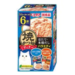 CIAO CIAO 貓濕糧 日本燒鰹魚晚餐包 扇貝 50g 6袋入 50g  正面圖