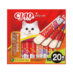 CIAO CIAO 貓零食 日本啫喱果凍棒 金槍魚+金槍魚海鮮+雞肉女王蟹+雞肉海鮮 15g 20本入 15g  正面圖