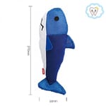 Petio Petio 啃咬網格潔齒木天蓼玩具 藍色鯊魚   正面圖