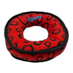 Billipets Billipets 雙層⽑絨布耐咬狗玩具 紅色細圈 15cm   正面圖