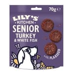 LILY'S LILY'S KITCHEN 狗小食 高齡犬小食 火雞白魚塊 70g 70g  正面圖