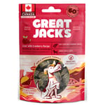 GREAT GREAT JACK'S 無穀物狗小食 蔓越莓拌豚肝肉粒 2oz 2oz  正面圖