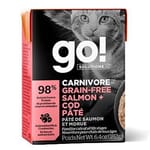GO! GO! SOLUTIONS 貓濕糧 活力營養系列 三文魚鱈魚肉醬 182g 182g  正面圖