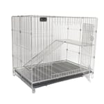 Solidpet蘇力 Solidpet蘇力 寵物籠 貓籠狗籠 不鏽鋼貓籠 小號   正面圖