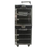 Solidpet蘇力 Solidpet蘇力 寵物籠 貓籠狗籠 ABS板固定飛機籠組合 有輪款 三號   正面圖