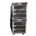 Solidpet蘇力 Solidpet蘇力 寵物籠 貓籠狗籠 ABS板固定飛機籠組合 風扇有輪款 一號   正面圖