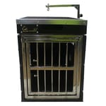 Solidpet蘇力 Solidpet蘇力 寵物籠 貓籠狗籠 鋁折疊飛機籠 無輪款 一號 黑色   正面圖