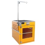 Solidpet蘇力 Solidpet蘇力 寵物籠 貓籠狗籠 鋁板固定飛機籠 無輪新款 四號 橙色   正面圖