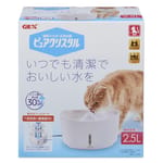GEX GEX 飲水機 日本版 Pure Crystal 貓用循環式飲水器 2.5L 5L 貓用 正面圖