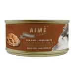 AIME AIME Kitchen 貓罐頭 無穀物均衡貓罐 殿堂主食系列 幼滑雞肉煮鮮蝦 75g 75g  正面圖