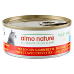 Almo Almo Nature HFC 貓罐頭 天然系列 雞肉+鮮蝦 150g 150g  正面圖