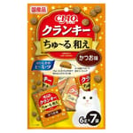 CIAO CIAO 貓零食 日本夾心貓餅 鰹魚 6g 7袋入 6g  正面圖