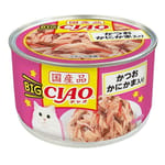 CIAO CIAO 貓罐頭 BIG 鰹魚+蟹棒味 160g 160g  正面圖