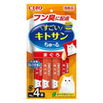 CIAO CIAO 肉泥 貓零食 驚人的殼聚醣 減便臭 14g 4本入 14g  正面圖