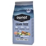 ownat ownat 狗糧 高齡犬糧 放牧雞⾁與火雞 中顆粒 關節保健配⽅ 3kg 3kg  正面圖