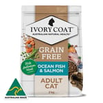Ivory Ivory Coat 貓糧 深海魚和三文魚成貓配方 2kg 2kg  正面圖
