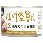 怪獸部落 怪獸部落 1&2種肉狗主食罐 羊肉佐嫩雞 165g 165g  正面圖