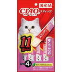 CIAO CIAO 貓零食 日本啫喱果凍棒 11歳まぐろ・かつお 金槍魚鰹魚味 11歲食用 60g 60g  正面圖