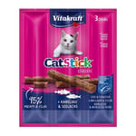 Vitakraft Vitakraft 貓零食 肉條 鱈魚+黑鱈條 6g*3 6g  正面圖