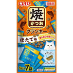 CIAO CIAO 貓零食 日本Crunky 燒鰹魚夾心脆餅 扇貝味 6g 7袋入 6g  正面圖