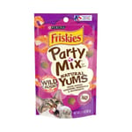 Friskies喜躍 Friskies喜躍 Party Mix Natural Yums 貓零食 貓脆餅 野生蝦肉 2.1oz 1oz  正面圖