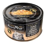 Fussie Fussie Cat 貓罐頭 肉汁主食罐 極品吞拿魚 + 虎蝦 Tuna with Prawn Formula in Gravy 80g 80g  正面圖