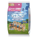 Unicharm Unicharm 公⽝⽤禮儀褲-SSS-碼 1.5-3kg 15-30cm 4片 3kg  正面圖